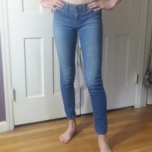 Low-Rise Skinny Blue Jeans/Jeggings